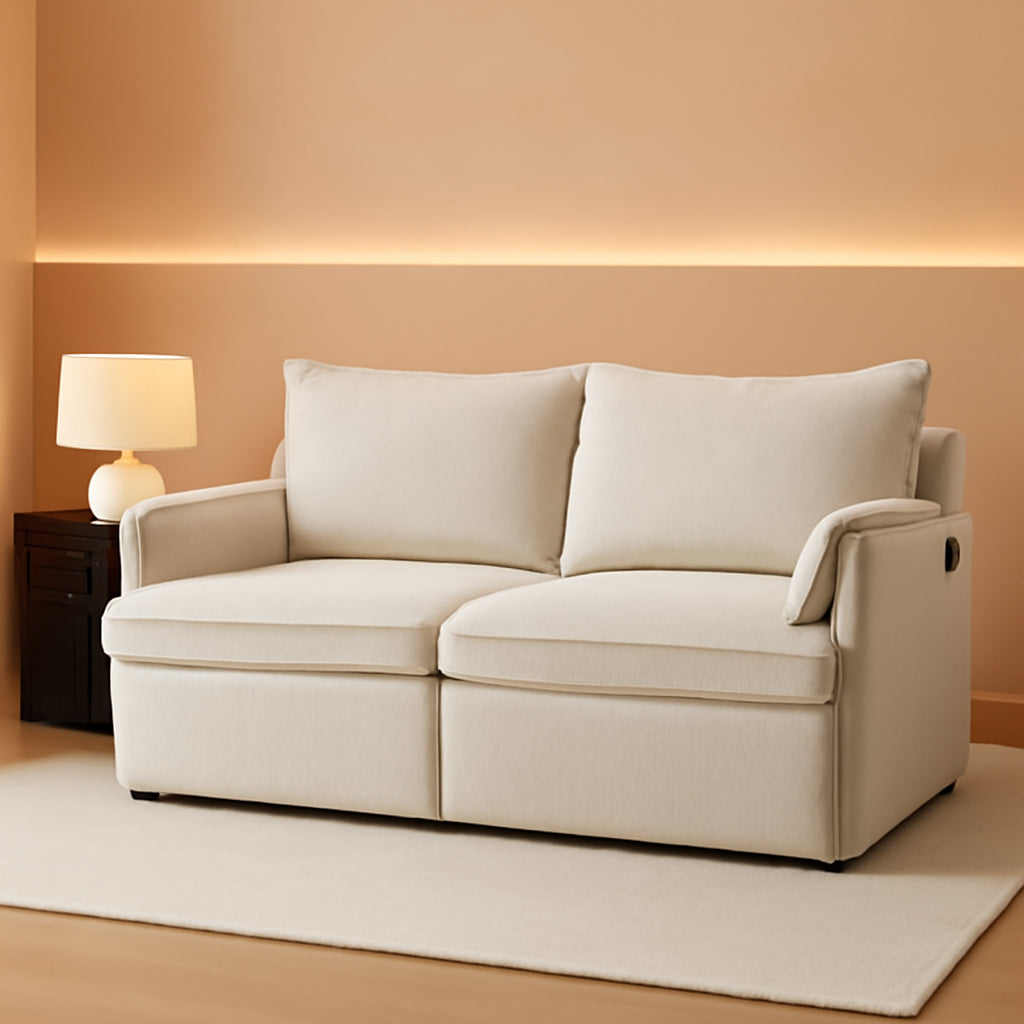 Convertible King Sofa Bed with USB Charging Pockets Multifunctional Living Room Furniture-0